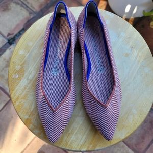 NWOB Rothy's Amber Metallic Herringbone Point Size 8 Women